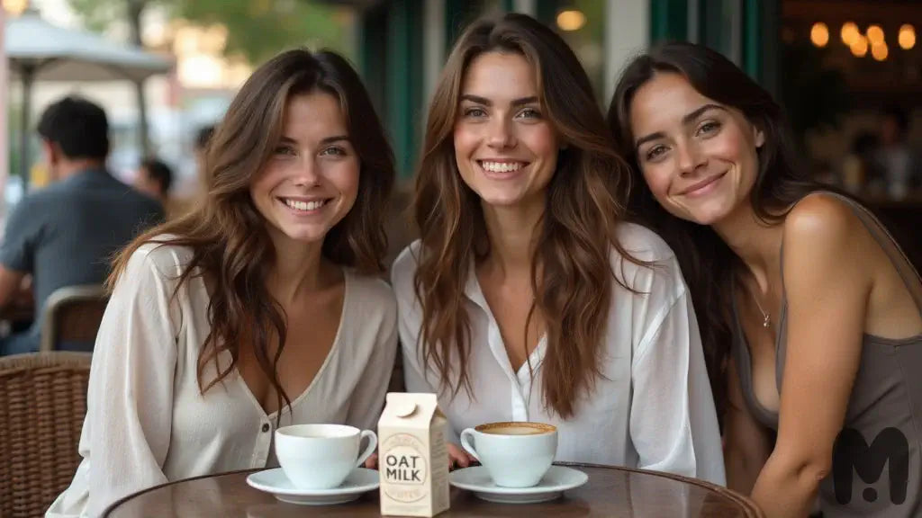 oat milk barista brunette friends
