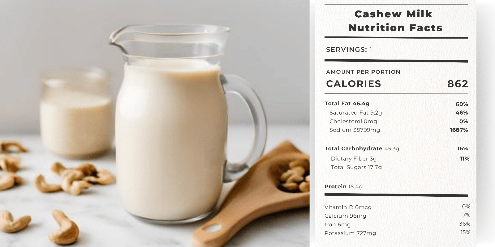 Cashew Milk Recipe with milk