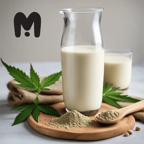 Hemp Milk vs Almond Milk with 2 jar milk