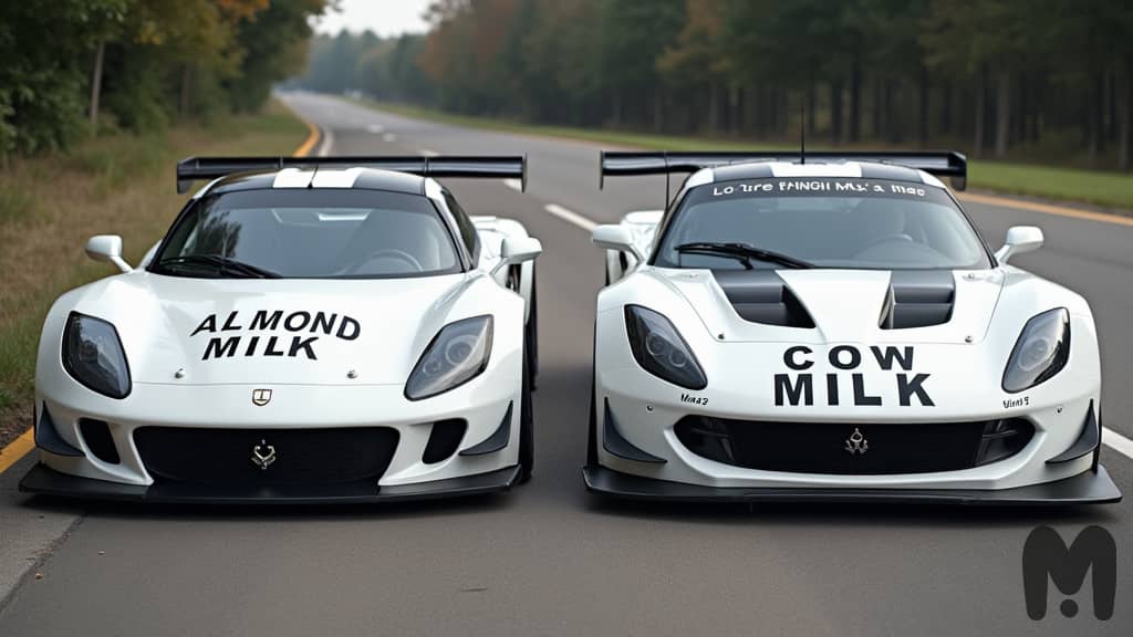 almond  milk vs cow milk