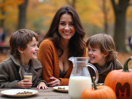 pumpkin seed milk enjoyed outdoors