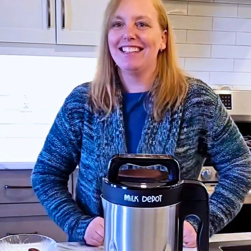 Enjoy fresh, homemade almond milk with the Milk Depot almond milk maker.